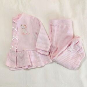 little me 2 piece organic cotton matching outfit set 6 months baby girl